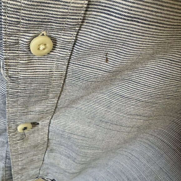 Izod Saltwater Blue and White Short Sleeve Shirt‎   Size 3XLT - Picture 3 of 7